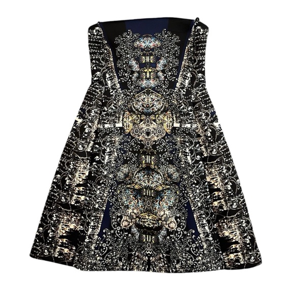 ππ₯π¨π―ππ« πππ§π²π¨π§ Black Scuba Strapless A-Line Flare Dress Size Medium - Picture 3 of 9